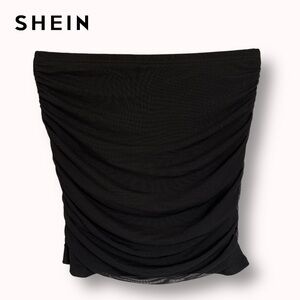 SHEIN Curve ruched mini skirt